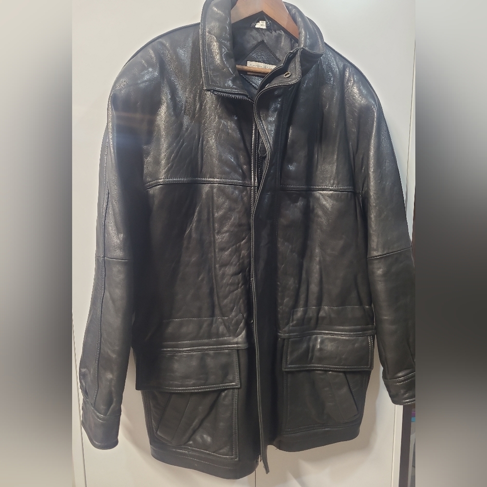 Andrew Marc Vintage Men's Black Leather Jacket